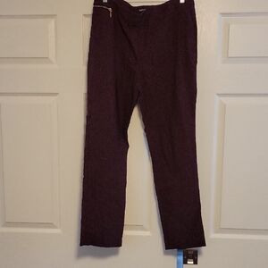 Ellen Tracy Women's Dark Purple Dress Pants